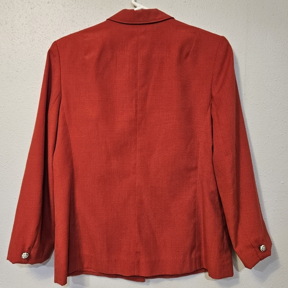 Country Sophisticates Petite Div.  Of  Pendleton Red Women Blazer 10P -No sz Tag - Picture 2 of 13